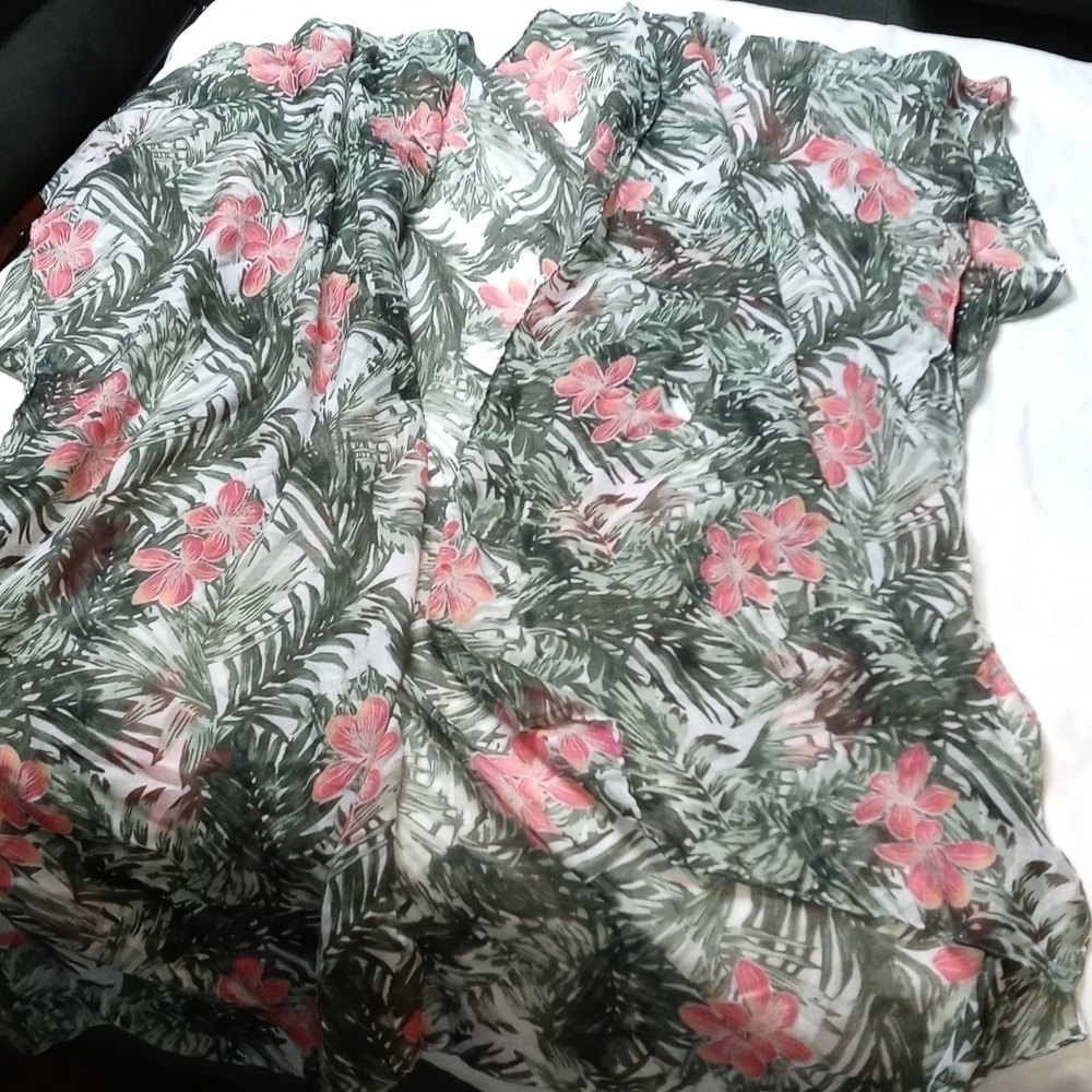 Just Be womens floral kimono scarf like coverup